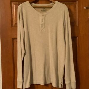Outdoor Life Thermal Henley Shirt, Sz - Mens XL, Lt. Beige